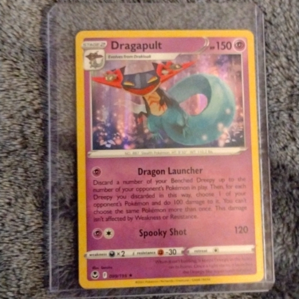 POKEMON 2022 Dragapult#089 Holographic RARE card.